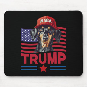 Även min hund älskar Trump Rolig Dachshund Mega Ha Musmatta