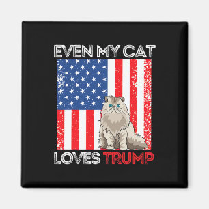 Även Min Katt Älskar Trump Pro Trump Amerikansk Fl Magnet