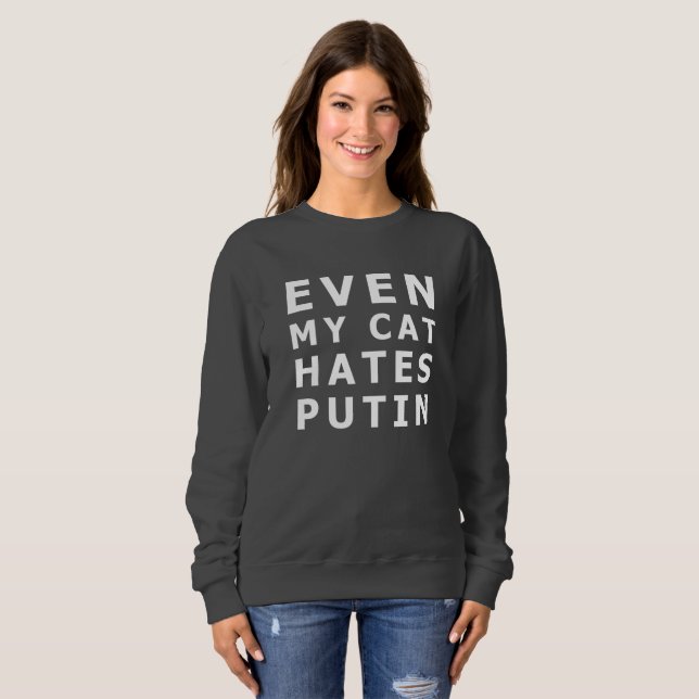 Även min katt hatar putin t shirt (Hel framsida)