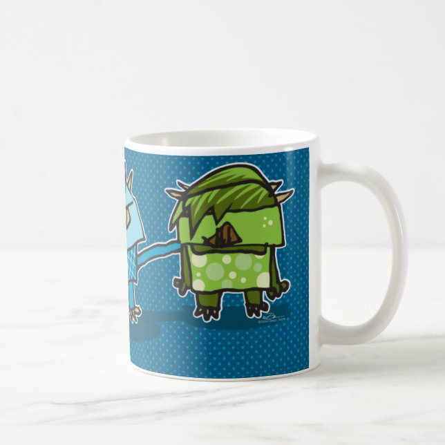 Även monster får den ledsna muggen kaffemugg (Höger)
