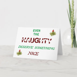 **ÄVEN NAUGHTY FÖRTJÄNAR NÅGONTING NICE** KORT