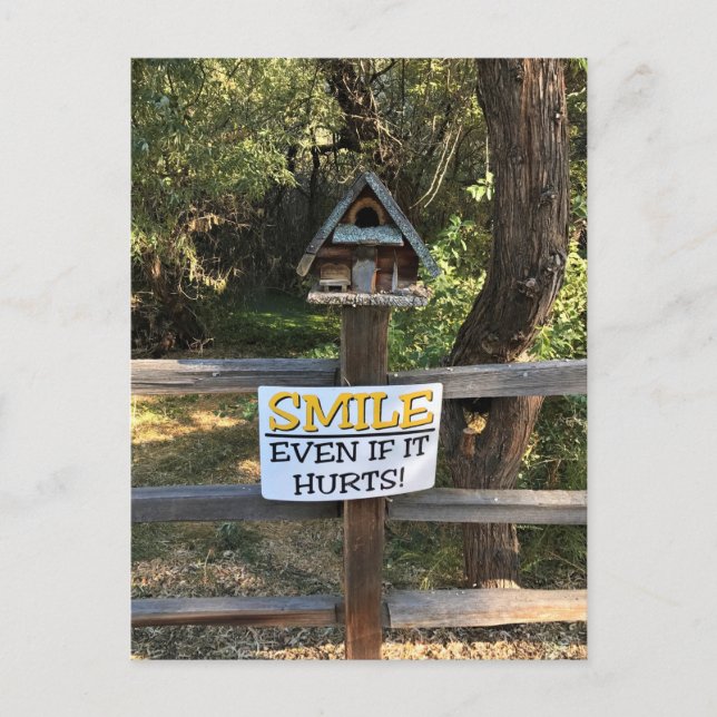 Även om det Ontr, ett roligt tecken Vykort (Framsida)