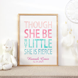 Även om hon är liten Nursery Wall Art Poster