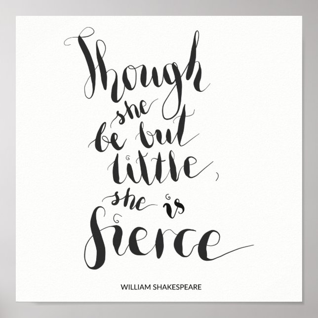 Även om hon bara är liten är hon ett våldsamt cita poster (Framsidan)