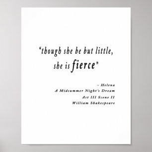 "Även om hon bara är liten är hon hård." Offert Poster