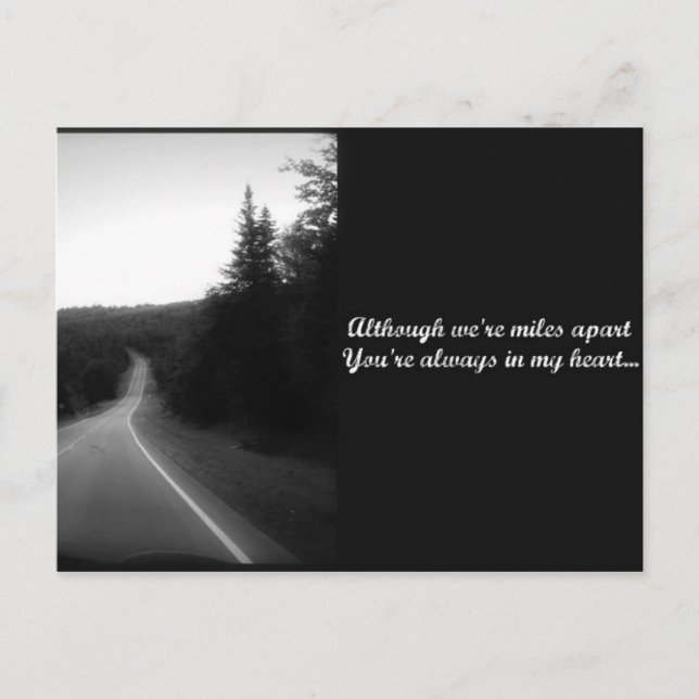 Även om vi är ifrån varandra vykort (Framsida)