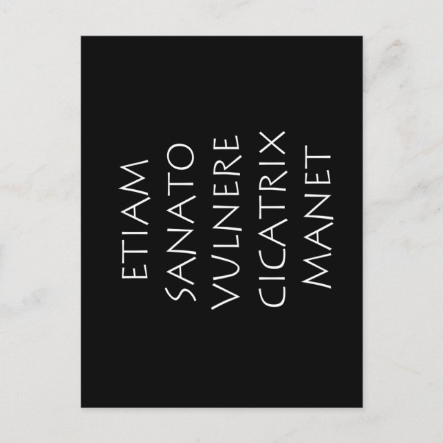 Även på ett läkt sår finns ett ärr kvar vykort (Framsida)