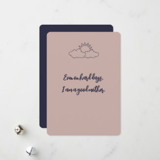 Även på tuffa dagar är jag en bra mamma bekräftels julkort