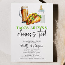 Även Tacos Brews och Diaper! Baby Shower