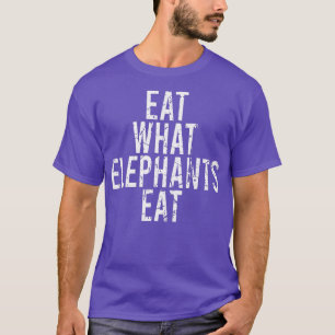 ÄVEN VAD ELEPHANTS EAT Vegan Vegetarian Roligt Sta T Shirt