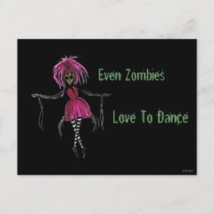 "Även zombies älskar att dansa" vykort