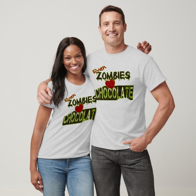 Även zombies älskar choklad Tee Shirts (Unisex)