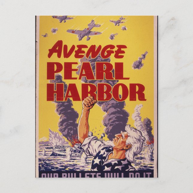 Avenge Pearl Harbour Vykort (Framsida)