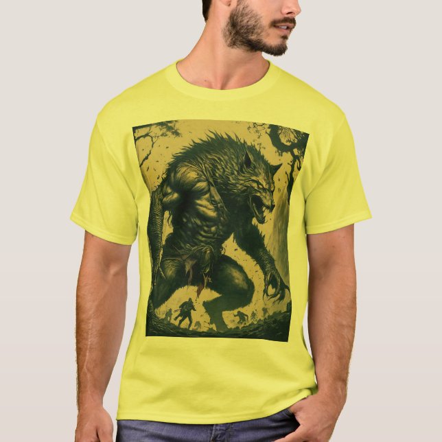 Avengers mot Werevarg Fury. T Shirt (Framsida)
