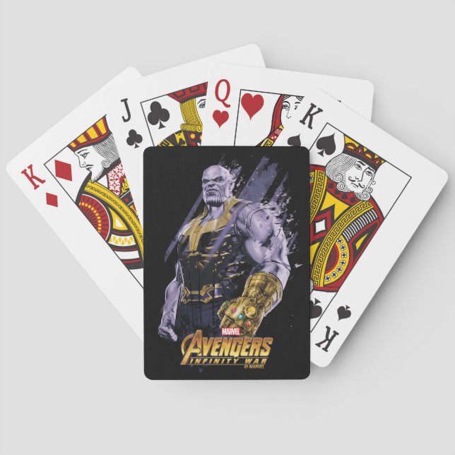 Avengers: Oändlighet Krig | Thanos Shattered Graph Spel Kort (Baksidan)