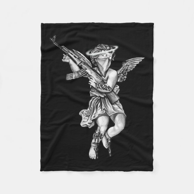 Avenging Angel Sinner Chicano Tattoo Fleecefilt (Framsidan)