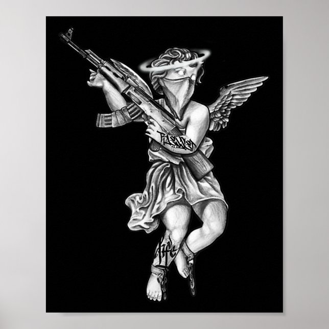 Avenging Angel Sinner Chicano Tattoo Poster (Framsidan)