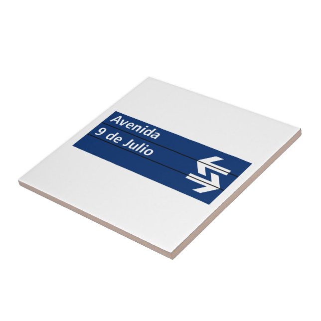 Avenida 9 de Julio, den Buenos Aires gatan Kakelplatta (Sidan)