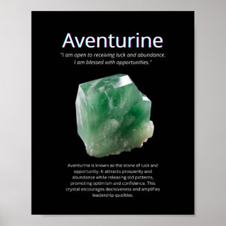 Aventurine Crystal Stone betyder Poster