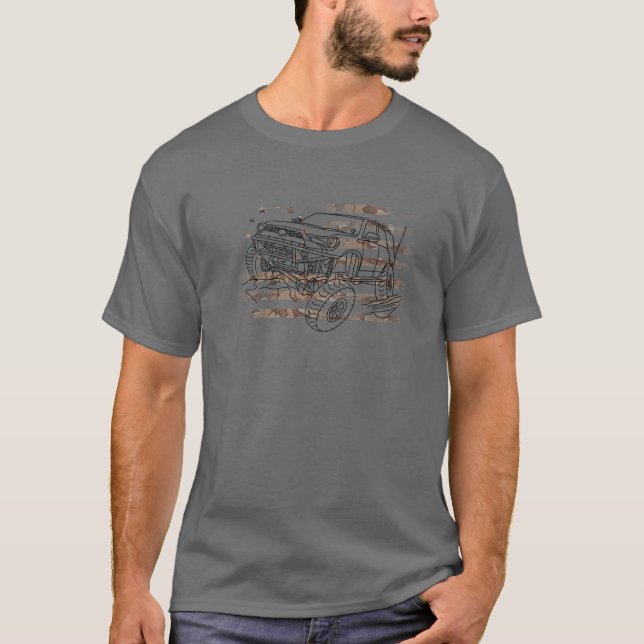 Äventyr 101 4-Springers ökenkamera Flagga T Shirt (Framsida)