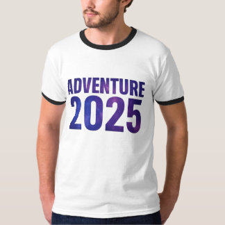 Äventyr 2025 Galaxy Typography Design T Shirt