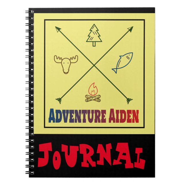 Äventyr Aiden Journal Anteckningsbok (Framsidan)