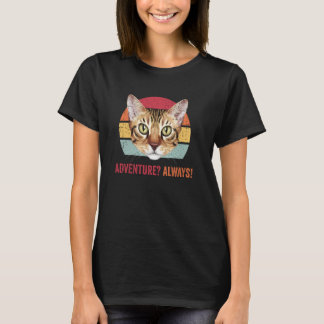 Äventyr Alltid Abessinsk Katt Rolig Kattunge Kitty T Shirt