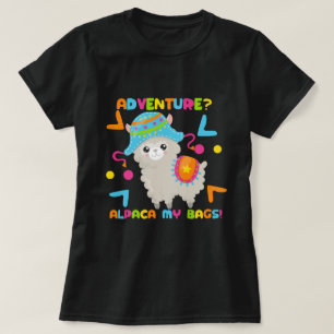 Äventyr Alpaca Mina väskor Humor T Shirt