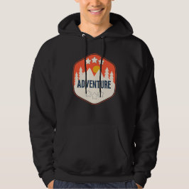 Äventyr är där ute utomhus, roligt camping hoodie