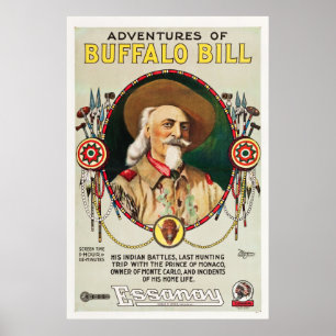Äventyr av Buffalo Bill - Vintage 1917 poster