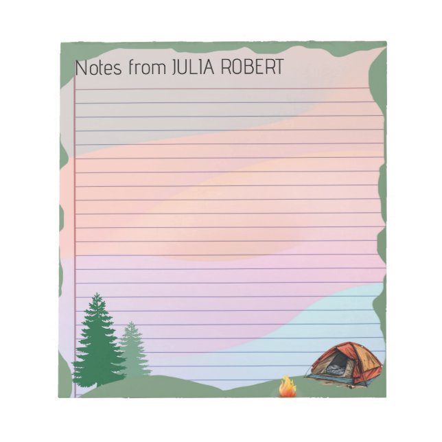 Äventyr Await: Anteckningar från Camp-Anteckningsb Anteckningsblock (Framsida)