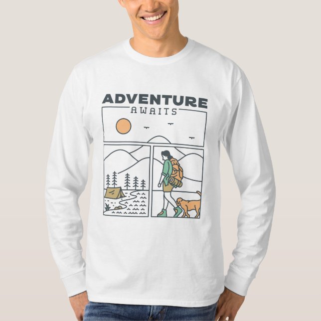 Äventyr Awaits 1 T Shirt (Framsida)