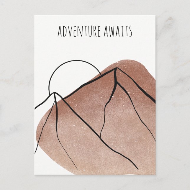 Äventyr Awaits Camping Enthusiast Vykort (Framsida)