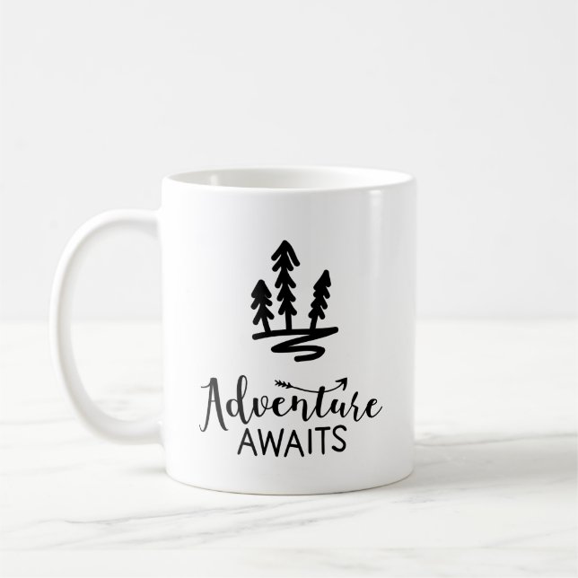 Äventyr Awaits Camping Forest Kaffemugg (Vänster)