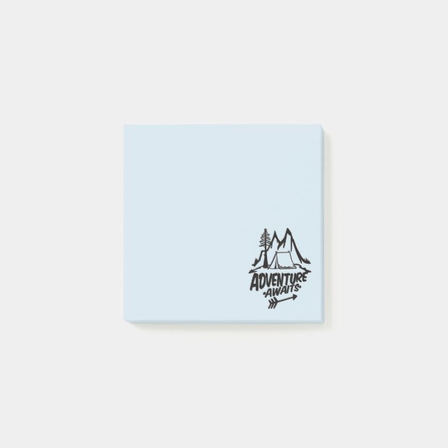 Äventyr Awaits Camping Post-it Notes Block (Framsida)