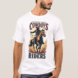 "Äventyr Awaits: Cowboys & Riders T-shirt" T Shirt