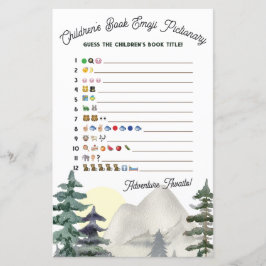 Äventyr Awaits!Emoji Pictionary Baby Shower Game