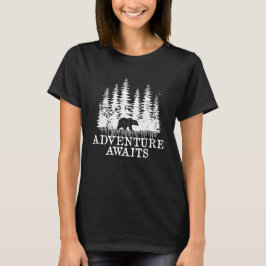 Äventyr Awaits - Forest and Bear T Shirt