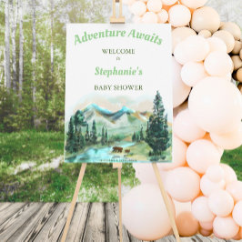 Äventyr Awaits nationalpark Baby Shower Välkommen Poster