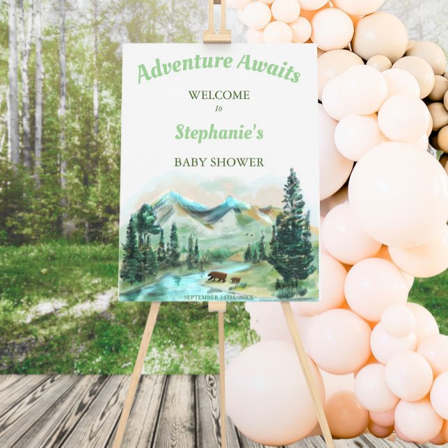 Äventyr Awaits nationalpark Baby Shower Välkommen Poster (Skapare uppladdad)
