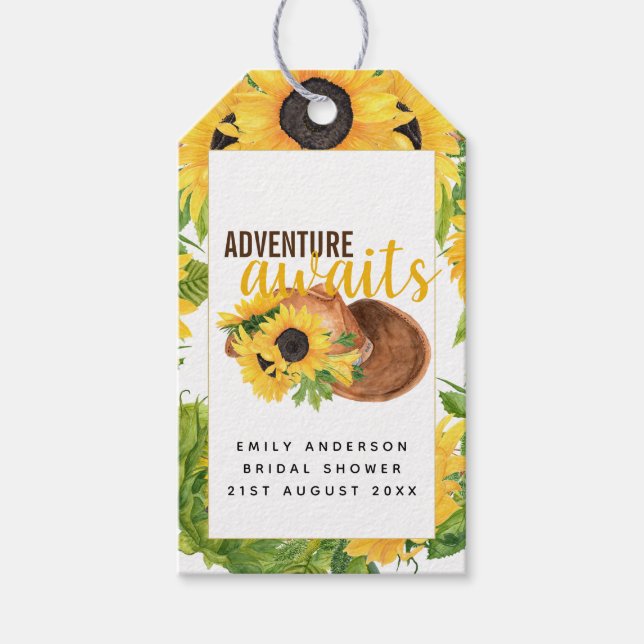 Äventyr Awaits Rustic Sunwers Möhippa Presentetikett (Framsidan)