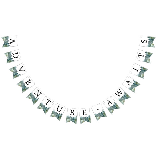 Äventyr Awaits rustika berg Vimplar (Alla)