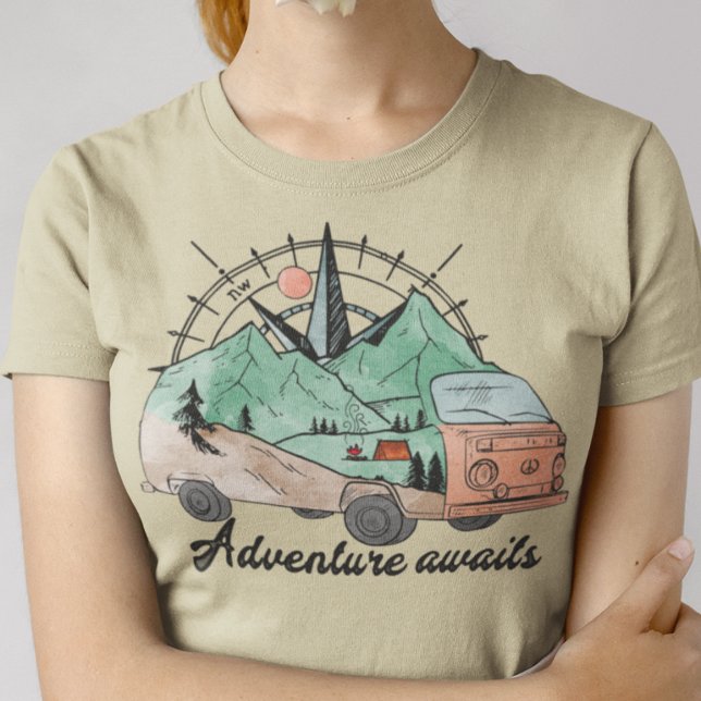 Äventyr Awaits Shirt, Van Life Travel T Shirt (Skapare uppladdad)