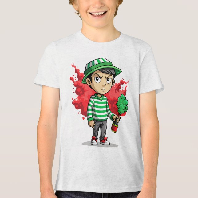 "Äventyr Awaits: Small Boy's Leksak-Thned T-Shirt" T Shirt (Framsida)