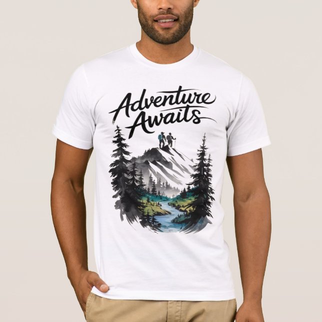 Äventyr Awaits T Shirt (Framsida)