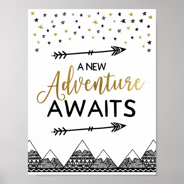Äventyr Awaits-tecken Poster (Framsidan)