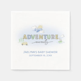 Äventyr Awaits Travel - Personlig Pappersservett