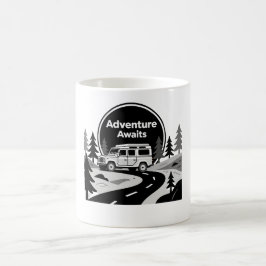 Äventyr Awaits Van Life Art Kaffemugg