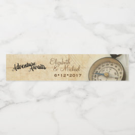 Äventyr Awaits Vattenflaska Label Etikett