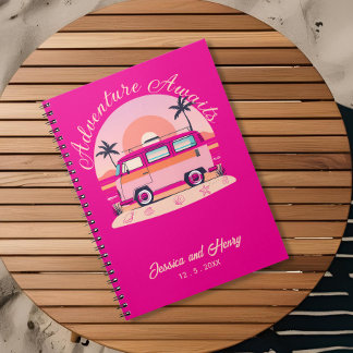 Äventyr Awaits Vintage Campervan Travel Anteckningsbok